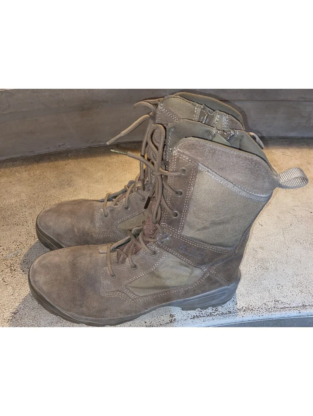 12393 5.11 Tactical Speed 8” Side Zip Boots US 11.5 R Dark Coyote ATAC 2.0 106